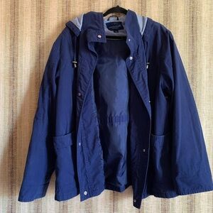 Mackintosh New England Lightweight Jacket Coat Blue Women Size 2XL Striped